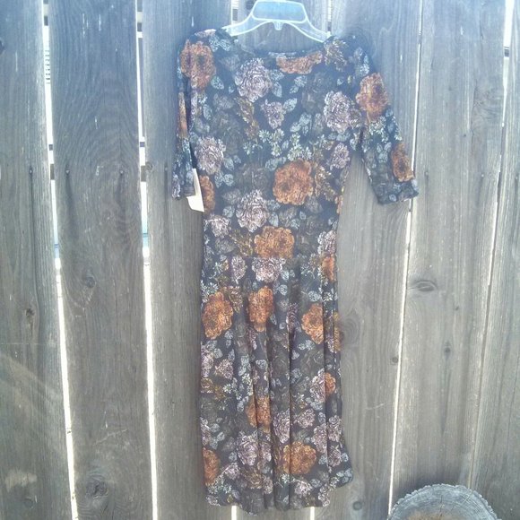 NWT LulaRoe Rose & Daisy Print Dress Cottagecore Romantic FeminineSoftGirl Retro - Picture 3 of 9